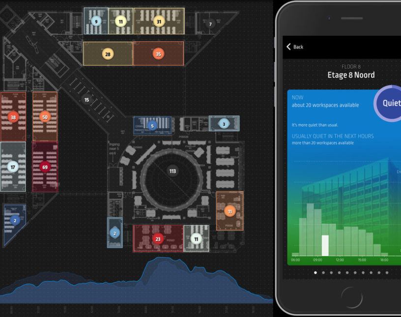 Lone Rooftop's Building Intelligence Dashboard and mobile app Spot, powered by their 24_7 space utilization platform PIE